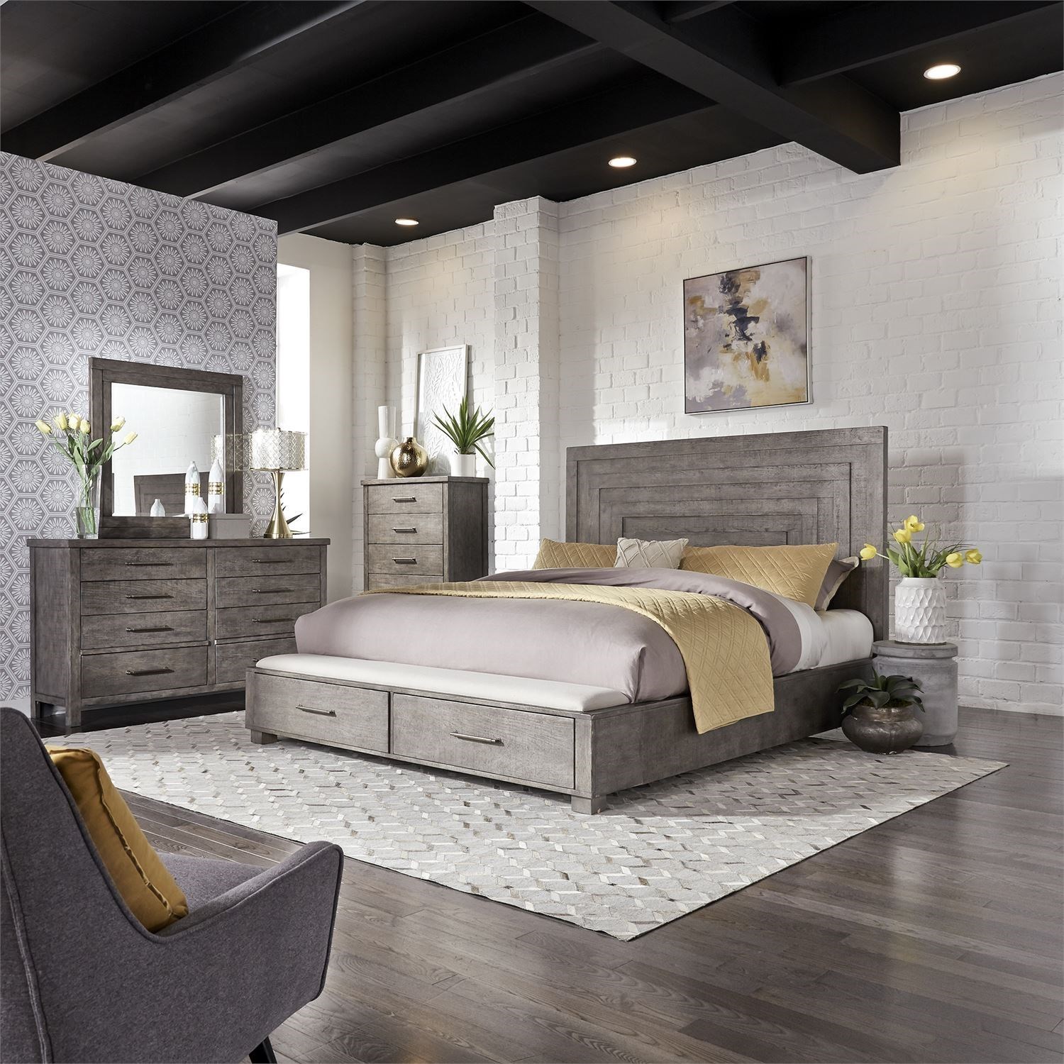 Liberty furniture 2 piece country farmhouse 7 drawer dresser and armoire chest set deals